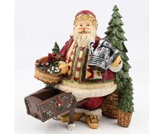 ABEESEA Klassische Weihnachtsmann Weihnachtsfiguren Sammlerstücke mit Christbaum Statuen und Skulpturen Weihnachtsdekoration