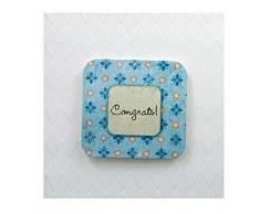 Unbekannt Karen Foster Design Geschenkanhänger Karte 12 x 12 Weingläser