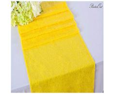 Pailletten-Tischläufer Langer Tischläufer Glitzer Tischläufer Esszimmer Tischläufer Weihnachten Tischläufer Pailletten-Tischläufer Tischläufer für Party Hochzeit Dekoration 12x120 gelb