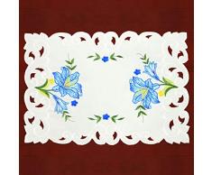 Simhomsen Stickerei Calla Lily Flower Tischläufer für Ostern, Urlaub, Frühling oder Hochzeit Blumendekoration, Kommode Schal 13 x 19 inches blau