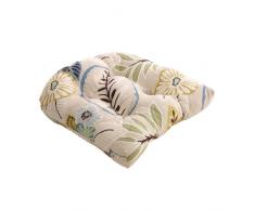Pillow Perfect Sitzkissen, tropisches Design, Beige / Blau