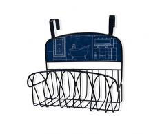 Die Stupell Home Decor Kollektion Badezimmer Blueprint über der Tür Organizer Korb