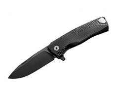 LionSteel 01LS142 Taschenmesser ROK Aluminium Schwarz, Klingenlänge: 8,6 cm