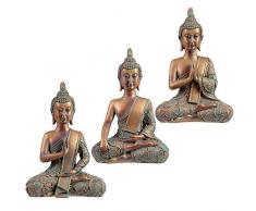 Unbekannt Dekofigur Thai Buddha Serenity aus Kupfer und Grüngruß