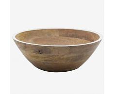 Better & Best Dekorative Salatschüssel, Modell: 3081308, Holz und Emaille, Mar/Weiß, Einheitsgröße