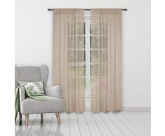 Home Maison Desideria Küchengardine, 134,3 x 38,1 cm, mit Ebenen, 66 x 91,4 cm, Grau Traditionell 40 W x 84 L Taupe