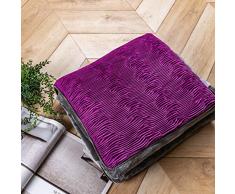 Ashler Kuscheldecke aus Microfleece, umwandelbar, Anthrazit 60 X 80 inches Hellviolett