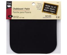 Dritz 55281 Aufnäher Selbstklebend Kreidetafel schwarz 12,7 x 12,7 cm (2 Stück)
