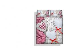 Sogni e Capricci Träume und Zufällen plsec61 Schmuckset Bett, 100% Baumwolle, Weiß, Doppelbett, 47 x 35 x 4 cm