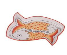 Blue Sky Keramik Sardine Servierplatte, 30,5 cm orange