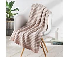 Splendid Wohndecke 50x70 Rosa Beige/Weiß