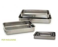 Gnali Bräter aus Edelstahl, rechteckig, 35 cm