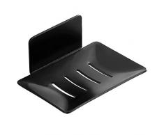 Selbstklebende Seifenschale für Dusche, Aluminiumstange Seifenhalter Schalen für Badezimmer schwarz
