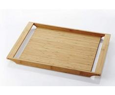 Ein domo pv-bam-0933 Point-Virgule Serviertablett mit Griffen von Mathias de Ferm 47 x 35 x 3 cm, Bambus, braun