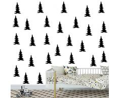 Melissalove 96 Stück Kiefer Baum Wand Aufkleber, Gemustert, Schwarz Baum Schule Büro Kinderzimmer Wohnzimmer Kid s Bett Küche Esszimmer Decor D500 Schwarz