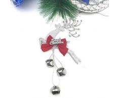 Three BY Weihnachtsdekoration Glocke, silberfarben