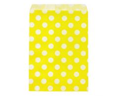 Wrapables Geschenktüten, gepunktet, Gelb, 25 Stück