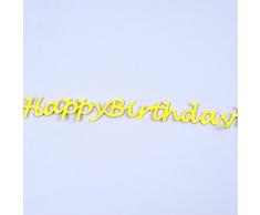 SeKleBo Selbstklebende Bordüre Happy Birthday - gelb - 94210 07