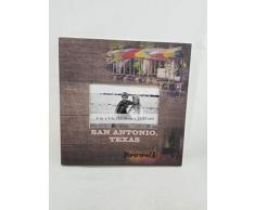 Souvenir Holz-Bilderrahmen für Zuhause, Wand, Tisch, Schreibtisch Texas - San Antonio Riverwalk