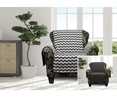 Quick Fit Fifi Home Loveseat Bezug aus Mikrofaser, wendbar, wasserfest, Schwarz, grau, Chair Cover