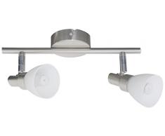 Näve Leuchten 2Er Wand-U. Deckenspot LED Deckenleuchte Shine, Metall, Stahl, 27.5 x 8 x 12 cm