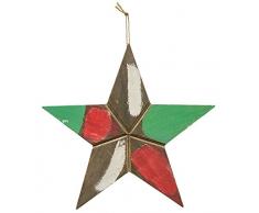 CWI Tapetenbordüre Geschenke rot & grün Ornament Stern