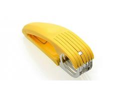 Banana Schneide für Küche Tools, ABS + Edelstahl Obstsalat Schäler Cutter, leicht Griff 5,3 x 4,6 x 18 cm Kids Gemüseschneider, Spülmaschinenfest für Gurken, Wurst, Erdbeere, Traube