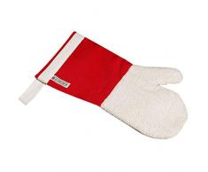 Le Creuset Ofenhandschuh mit extra langem Ärmel, Einheitsgröße, Kirschrot, Baumwoll-Canvas