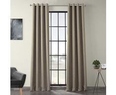 HPD Half Price Drapes BOCH-LN18511-108-GR Ösen Verdunkelungsvorhang (1 Panel), 50 x 108 cm, Nerz