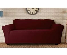 Quick Fit Hanover Stretch Samt Sofabezug Merlot, Loveseat Cover