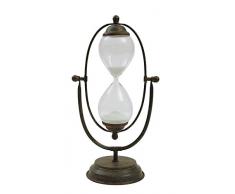 Creative Co-op Sanduhr, Metall, Antik-Optik, Weiß Rust