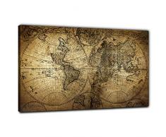 EAVUTY Wanddekoration Herr der Ringe, Hobbit-Karte, Film-Poster auf Leinwand, Wandkunst, Karte von Mittelerde, Filmbilder, Kunstdrucke, Vintage-Dekoration, für Wohnzimmer und Büro, gerahmt, aufhängbar Antik 12x18 3