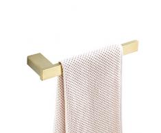 WOLIBEER Badezimmerzubehör-Set mit 4 Stück, gebürstetes Gold, Handtuchhaken, Toilettenpapierhalter, Handtuchring, Handtuchhalter, Wandmontage, Massive Edelstahl-Konstruktion Towel Ring