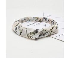 Axgo HSHB21 Stirnbänder elastisch Turban Head Wrap Style Deko-Schal Haarband Zubehör für Damen, weiß