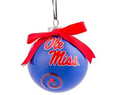 Seasons Designs Ole Miss Rebels Deko-Kugel aus Keramik, 10 x 4 cm, Marineblau