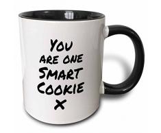 3dRose, mit Smart-x-Feel geeignet, Glückwunsch mit Ton Note-Two Kaffeebecher, Keramik, Schwarz, 10.16 cm x 7,62 x-Uhr