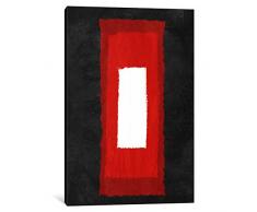 iCanvasART Kunstdruck auf Leinwand von Naxart, abstrakt, Grau/Rot Tiefe: 1,9 cm, Leinwand, gespannt 12 x 8