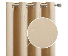 StangH Verdunkelungsvorhänge, Wellenmuster, Foliendruck Landhausstil W52 x L84 beige