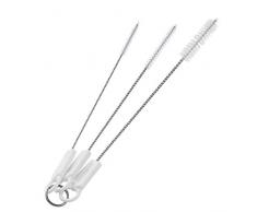 Siomeor Flaschenbürste Strohbürsten Trinkhalmbürste für Sport Tube Flaschen Strohhalme Smoothie Strohhalme Set 3 Größen
