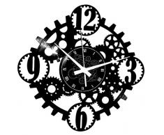 Instant Karma Clocks Wanduhr aus Vinyl Retro Gothic Steampunk Getriebe Vintage Handmade