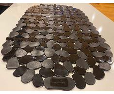 TIKE SMART Badewannenmatte Kieselstein, rutschfest Medium Schwarz - Opaque Black