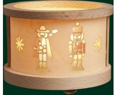 Teelichtlaterne Rauchmann und Nussknacker, Erzgebirge Richard Glässer Seiffen, 04421