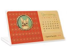 Night Owl Papier Waren 2016 Echtholz Critter Schreibtisch Kalender