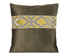 Eurofirany Kissenbezüge Kissenhüllen Couchkissenbezüge Sofakissenbezüge Dekorationskissen Doppelpack 2er Set Kopfkissenbezüge Dekokissen Sitzkissen, Beige, 45X45 cm, 2