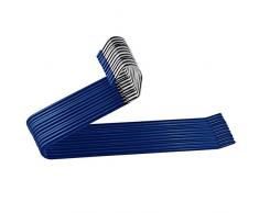 THEE Kleiderbügel mit offenem Ende, rutschfeste Hosenbügel blau