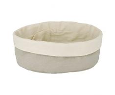 Garcia de Pou Creme & Grau Brotkorb 18X25X9 cm Baumwolle - 12 Un.