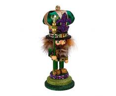 Kurt Adler Kurt S. Adler Hollywood Mardi Gras Nussknacker, 30 cm, Mehrfarbig