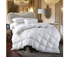 Ägyptische Betten ganzjährig sibirischen Gänsedaunen Tröster Bettdecke Einsatz 750 FP 1200 Fadenzahl 100% ägyptische Baumwolle (weiß massiv) Queen weiß
