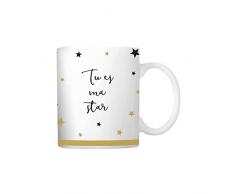 DRAEGER PARIS 1886 Dräger - Original Becher - Teetasse als Geschenk für Ihre Lieben - Kaffeetasse aus feinem Porzellan - 350 ml 8 cm im Durchmesser x 8,5 cm in der Höhe Du bist Mein Star