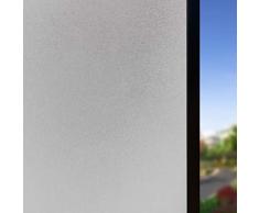 ZAONE Sichtschutzfolie, mattiert, kein Kleber, statische Glasfolie für Badezimmer, Büro, Meeting, Wohnzimmer 23.6×78.7